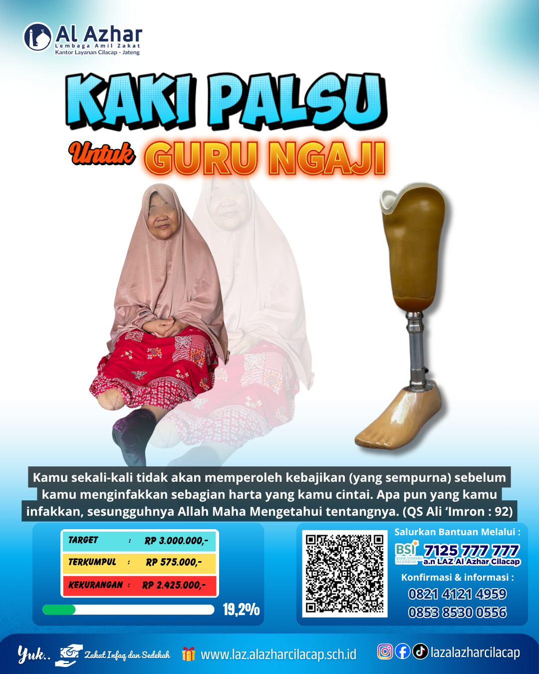 Sedekah Kaki Palsu untuk Guru Ngaji